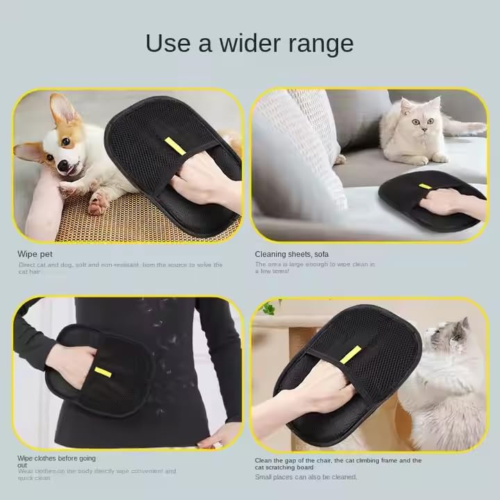Pet Hair Removal Glove for Cats & Dogs