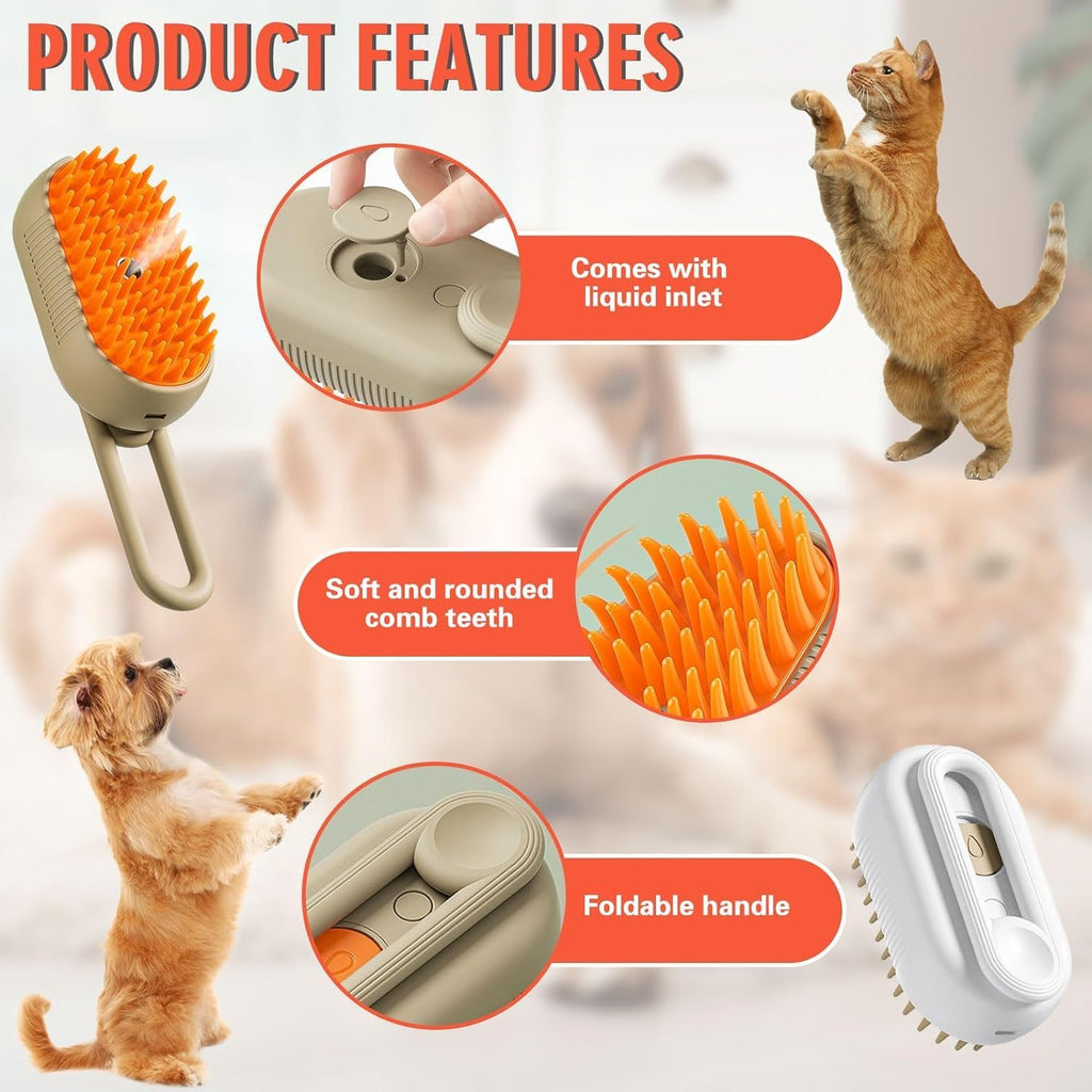 3 in 1 Pet Steam Brush